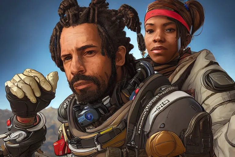 Image similar to portrait of an Apex Legends character By Emmanuel Lubezki