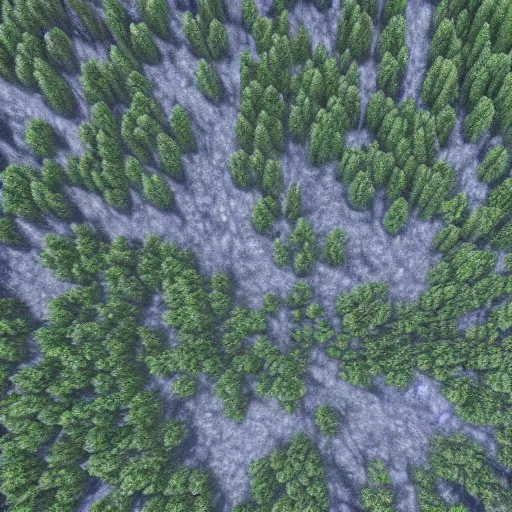 Image similar to looking above at a distant, fabulous, otherworlds forest in a wonderful fantasy world, ultrarealistic, ultradetailed, 8 k