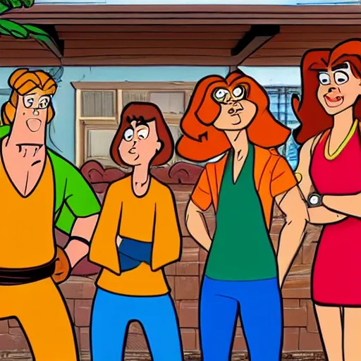 Image similar to scooby doo meet flinstons