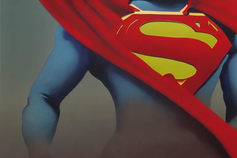Prompt: superman as painted by Zdzisław Beksiński 4k