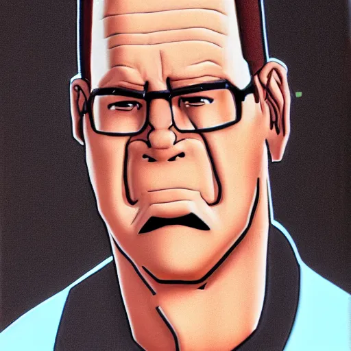 Image similar to Close-up portrait of Hank Hill