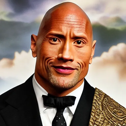 Prompt: Dwayne Johnson as Dumbledore