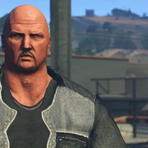 Prompt: Stone Cold Steve Austin in GTA 5