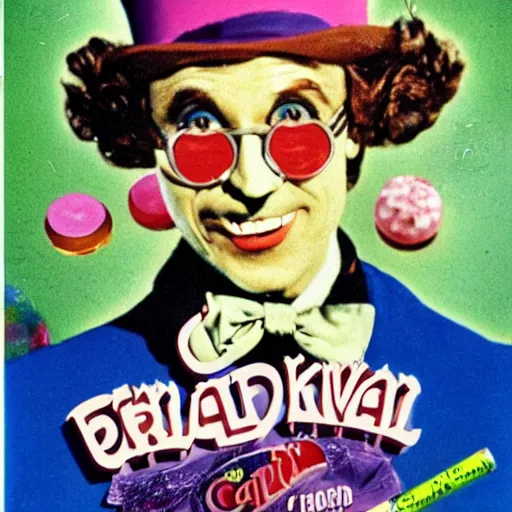 Image similar to The fatal aftermath of Willy Wonka’s untested candy