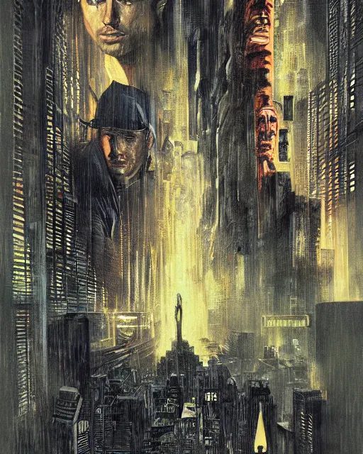 Image similar to blade runner by john alvin, movie poster, hyper detailed