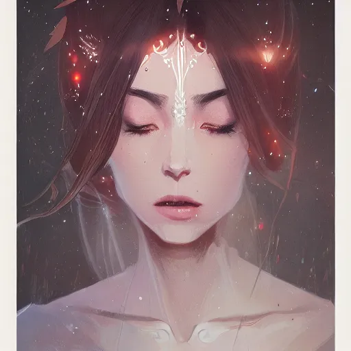 Image similar to lady at a wedding, intricate complexity, by greg rutkowski, artgerm, ross tran, conrad roset, takato yomamoto, ilya kuvshinov. 4 k, beautiful, cinematic dramatic atmosphere