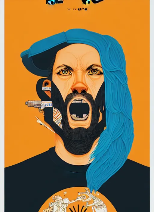 Image similar to concert poster for pedro the lion, tristan eaton, victo ngai, artgerm, rhads, ross draws