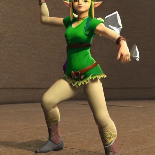 female link doing the splits, [ [ [ [ [ zelda ] ] ] ] ]