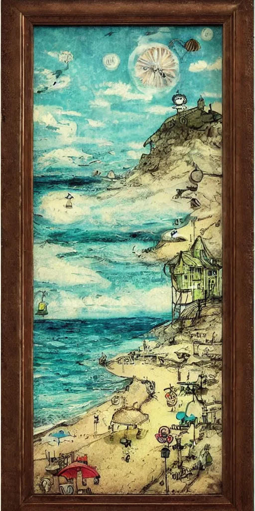 Image similar to a summer beach scene by alexander jansson