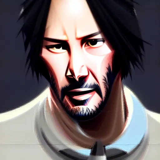 Prompt: keanu reeves brown skin trending on pixiv fanbox, painted by greg rutkowski makoto shinkai takashi takeuchi studio ghibli, akihiko yoshida