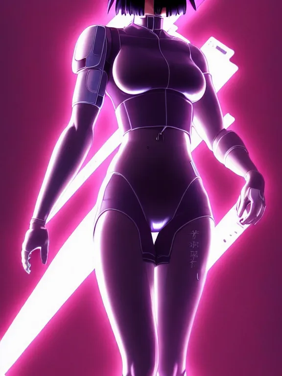 Image similar to a fullbody portrait of motoko kusanagi ghost in the shell, finely detailed features : : gits sac twenty forty five netflix : : by ilya kuvshinov, rossdraws, artgerm, sola digital arts, production ig, anti aliasing, raytracing : :