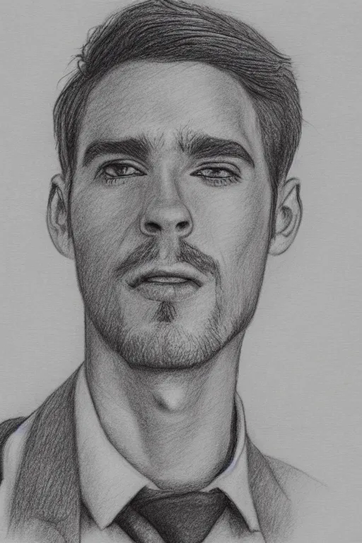 Image similar to notebook pencil drawing of a man