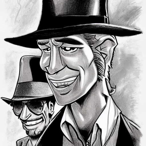 Image similar to Guybrush Threepwood, Sam and Max, Indiana Jones drawing by Steve Purcell