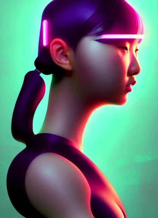 Prompt: an extremely beautiful asian female humanoid with freckle cheeks, cyber neon lighting, by loish, d & d, fantasy, futurism, cyberpunk fashion clothes, elegant profile posing, perfect anatomy, hyper photorealistic, digital photography, artstation, pinterest, concept art, art by pascal blanche and greg rutkowski,