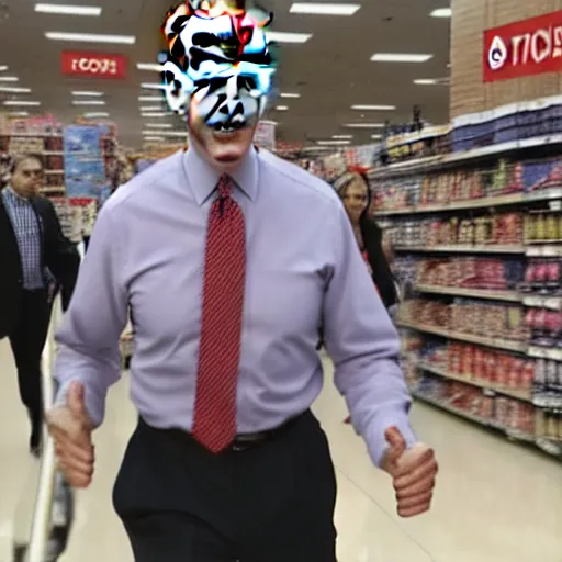 Prompt: Joe Biden at target shopping