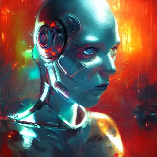 Image similar to cybernetic beings connecting to the global network by raymond swanland, highly detailed, bright tones