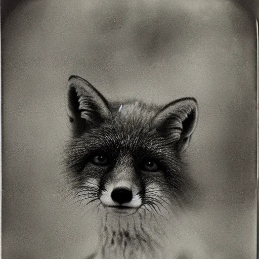 Prompt: 35mm photo of fox, IMAX, gelatine silver process, by Edward Sherriff Curtis