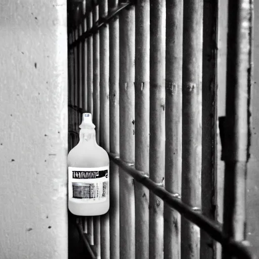 Image similar to bottle of milk inside a jail