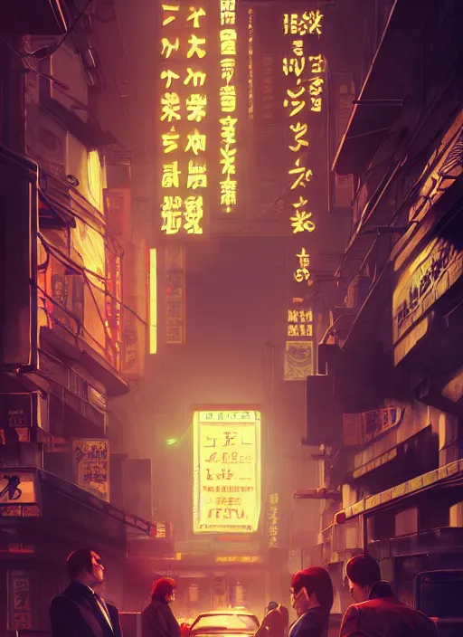 Image similar to highly detailed portrait of yakuza 0, stephen bliss, unreal engine, greg rutkowski, loish, rhads, beeple, makoto shinkai and lois van baarle, ilya kuvshinov, rossdraws, tom bagshaw, tom whalen, alphonse mucha, global illumination, god rays, detailed and intricate environment