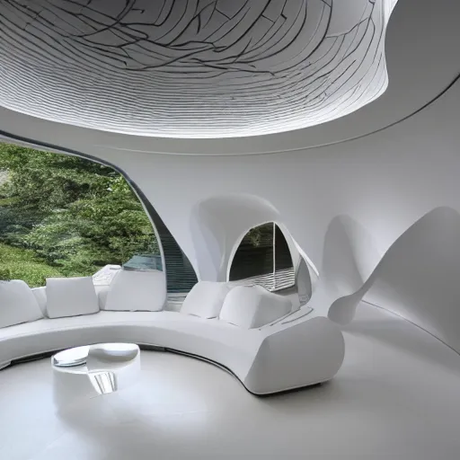 Image similar to house designed by zaha hadid