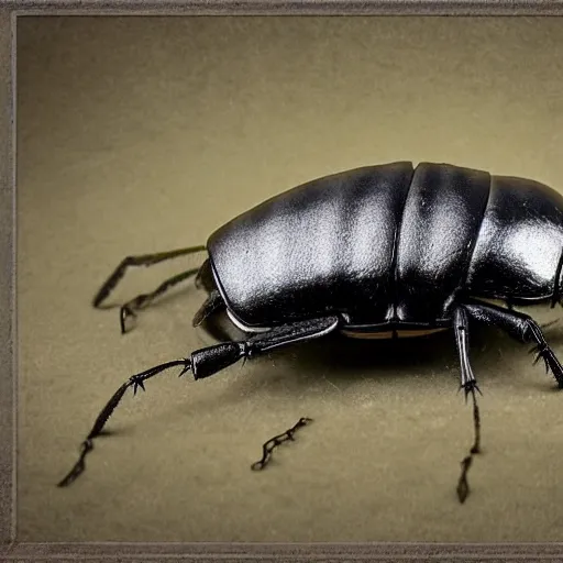 Image similar to creepy boring beetle with large mandibles by h. r. giger