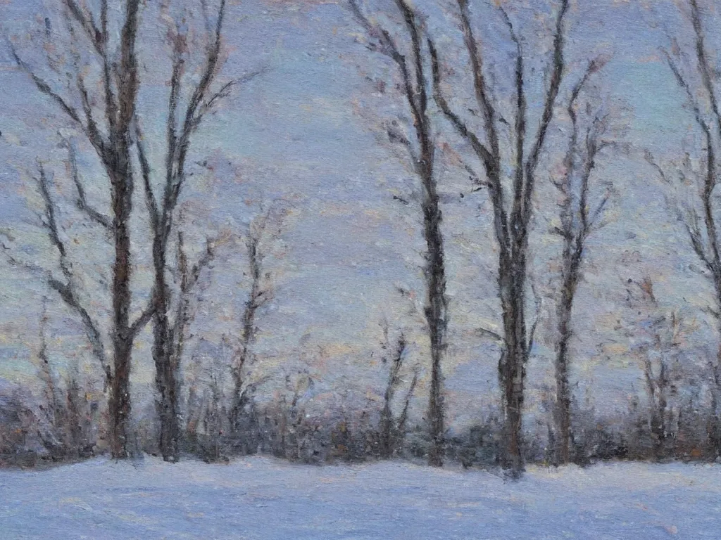 Prompt: laurentian winter impressionist landscape