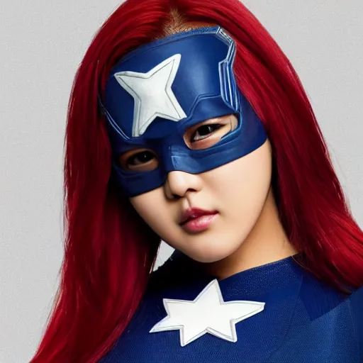 Image similar to hwasa as captain america