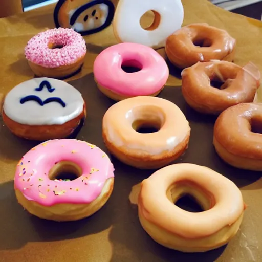 Image similar to kawaii donuts made from pretzels