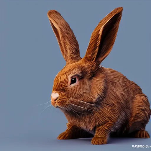 Prompt: a 3d low poly rabbit, realistic, award winning, detailed, 8k, studio lighting, HD, hyper realistic, unreal engine, octane render, cycles render,