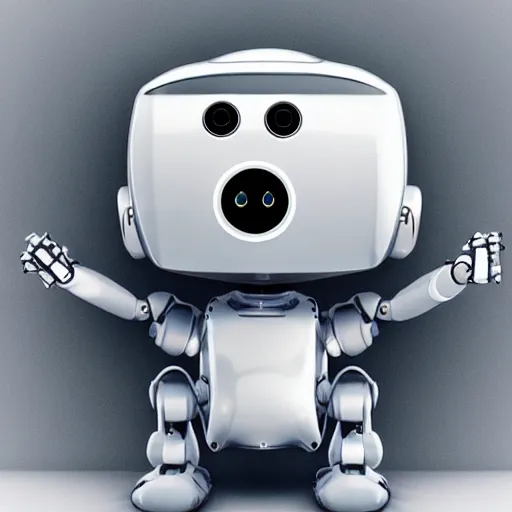 Image similar to “cute robots using social media photorealistic ”