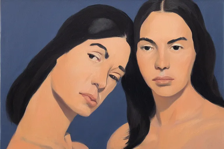 Image similar to a portrait of camela, oil painting by alex katz, trending on artstation