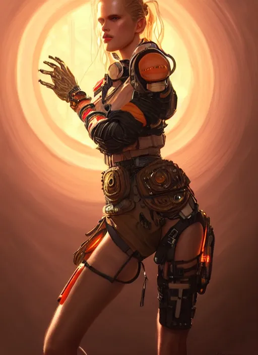 Prompt: portrait of apex legends lara stone, intricate, elegant, glowing lights, highly detailed, digital painting, artstation, glamor pose, concept art, smooth, sharp focus, illustration, art by artgerm and greg rutkowski, artey freytag