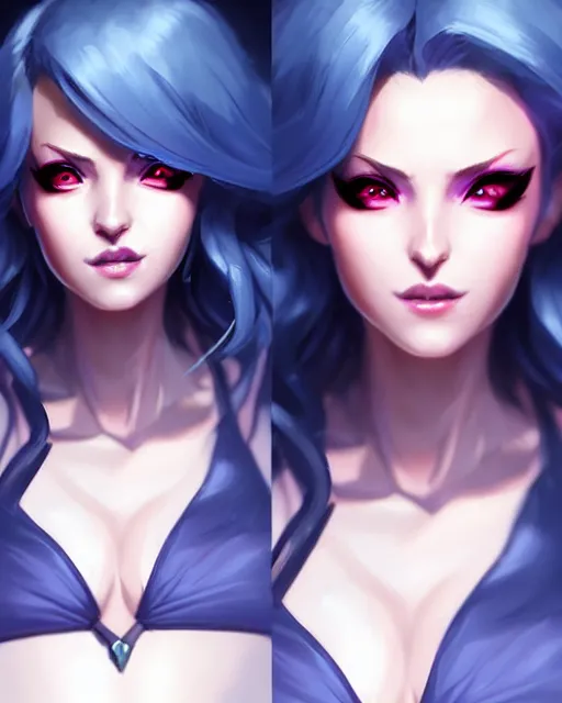 Prompt: portrait Evelynn character league-of-legends game flamed hair sharp fine-face, pretty face, realistic shaded Perfect face, fine details. Anime. Evelynn league-of-legends game realistic shaded lighting by artgerm, rutkowski Jeremy Lipkin and Giuseppe Dangelico Pino and Michael Garmash and Rob Rey