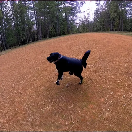 Image similar to spherical dog trail cam footage 240p