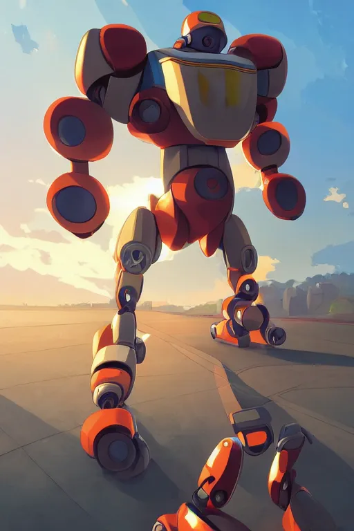 Image similar to metabots medabots medarotto medarot robot minimalist comics, behance hd by jesper ejsing, by rhads, makoto shinkai and lois van baarle, ilya kuvshinov, rossdraws global illumination ray tracing hdr radiating a glowing aura