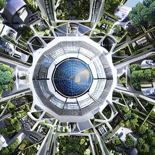 Image similar to a solarpunk domed city