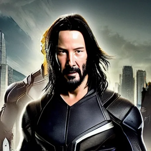 Image similar to keanu reeves as x men wolverine, marvel movie