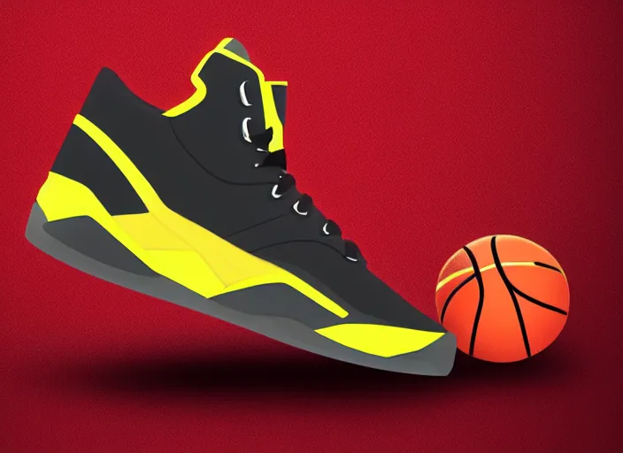 Prompt: basketball sneakers concept of storm, trending on artstation, smooth, sharp focus