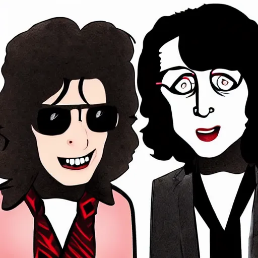 Prompt: Two Tommy Wiseau film students make a movie about friendship, but they actually just end up remaking Rocky Horror Picture Show in Chibi style