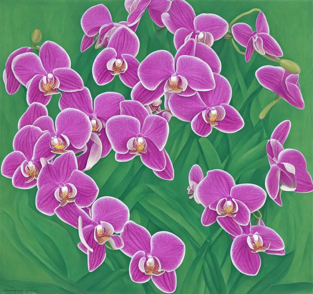 Image similar to orchid splendid, by georgia o keeffe