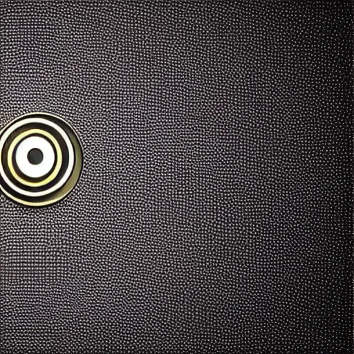 Prompt: a photo of a retro enamel pin of a black hole, studio lighting, behance