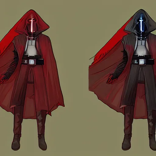 Image similar to concept art of a new Star Wars sith Lord