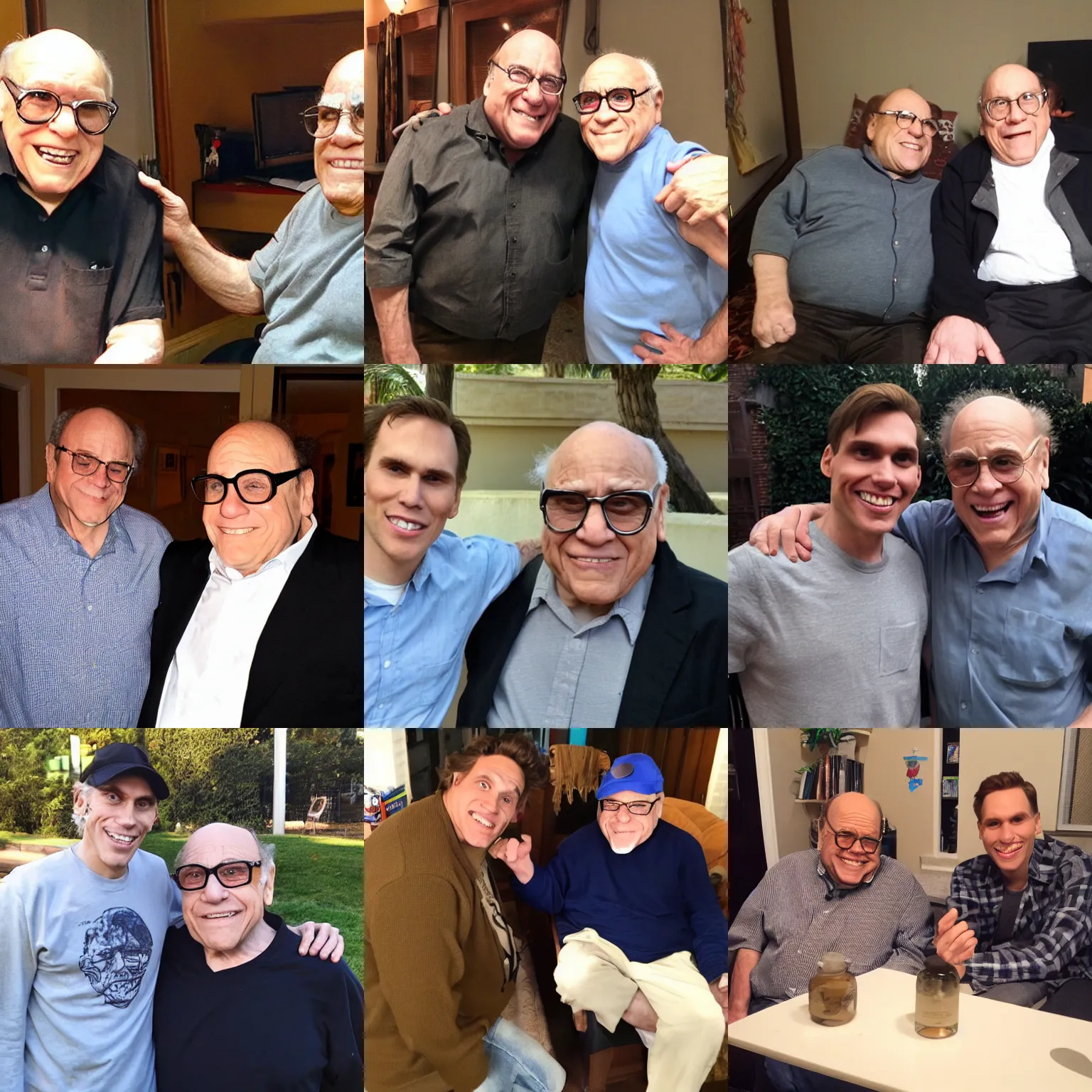 Prompt: Jerma hanging out with Danny Devito