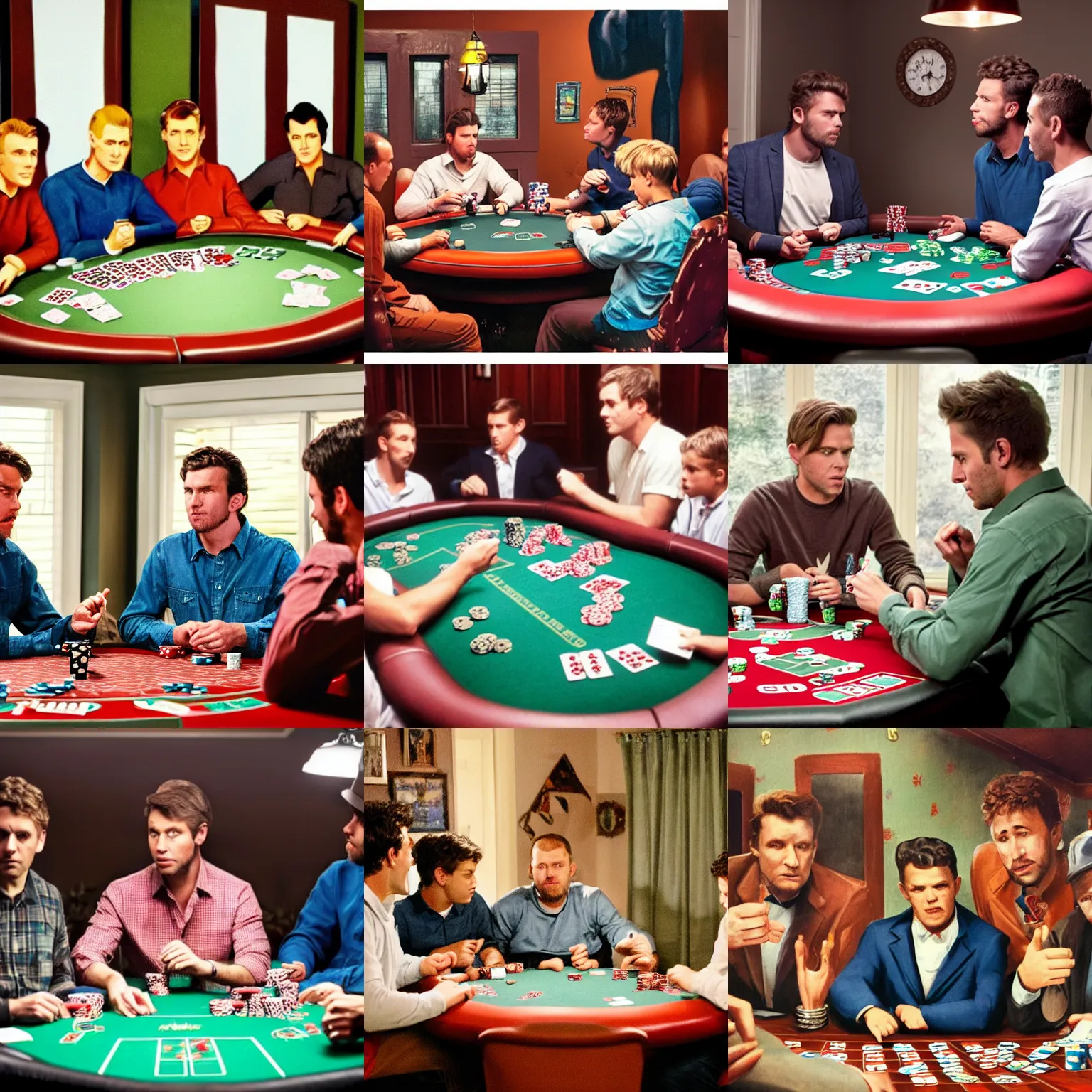 Prompt: homelander from the boys playing poker