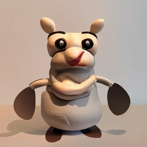 Image similar to cartoon cutie sculpture toy on display