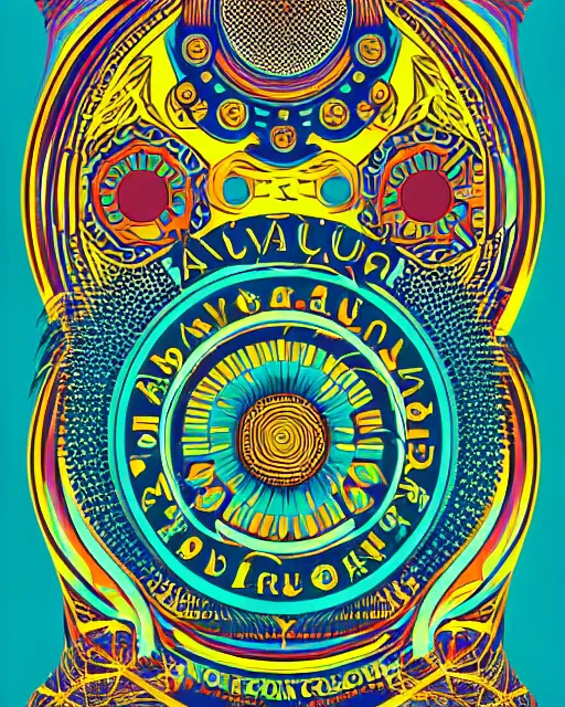 Image similar to avalon ballroom poster art by victor moscoso, hd vector art, award winning on behance, t shitd design, sticker, holographic, geometric design