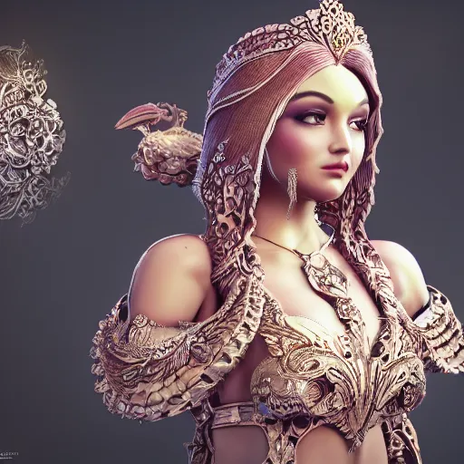 Image similar to gorgeous princess, ornate 4 k intricate detailed octane render