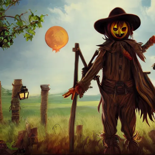 Prompt: scarecrow hunt, artstation