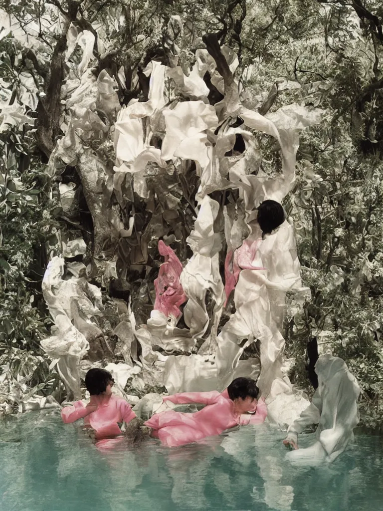 Image similar to by slim aarons, by zhang kechun, by lynda benglis