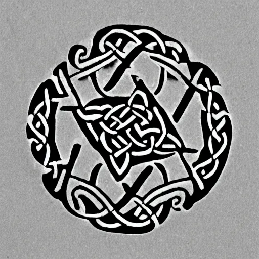 Prompt: secret organisation symbol, celtic art style